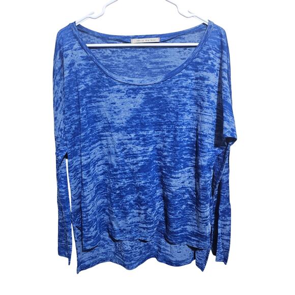 Tee by Big Star Top Womens Size Medium Blue Heathered Tshirt Long Sleeve (936) - Picture 1 of 5